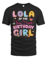 Lola Of The Two Sweet Birthday Girl Donut 2Nd Birthday T-Shirt Unisex Standard T-Shirt black s